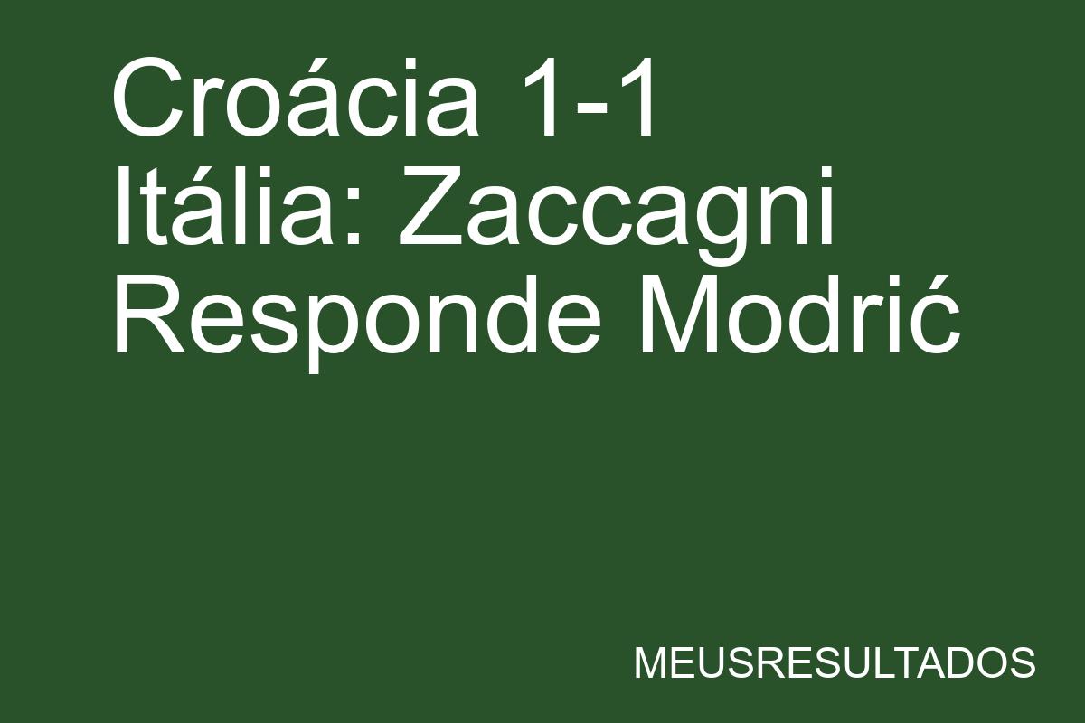 Croácia 1-1 Itália: Zaccagni Responde a Modrić - Kingscore